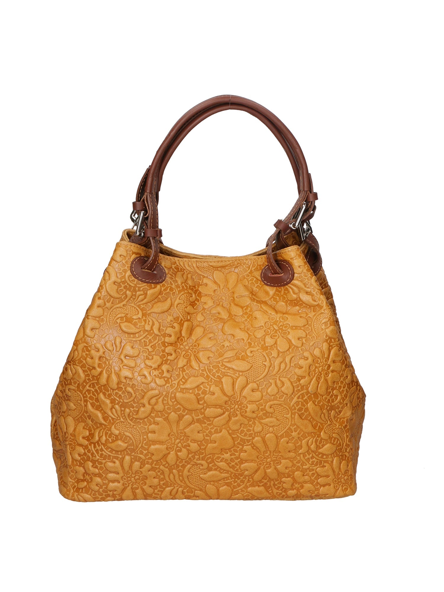 Elenia Borsa a mano da donna Vera pelle 80049-031 CUOIO SCURO Chiara Ferretti