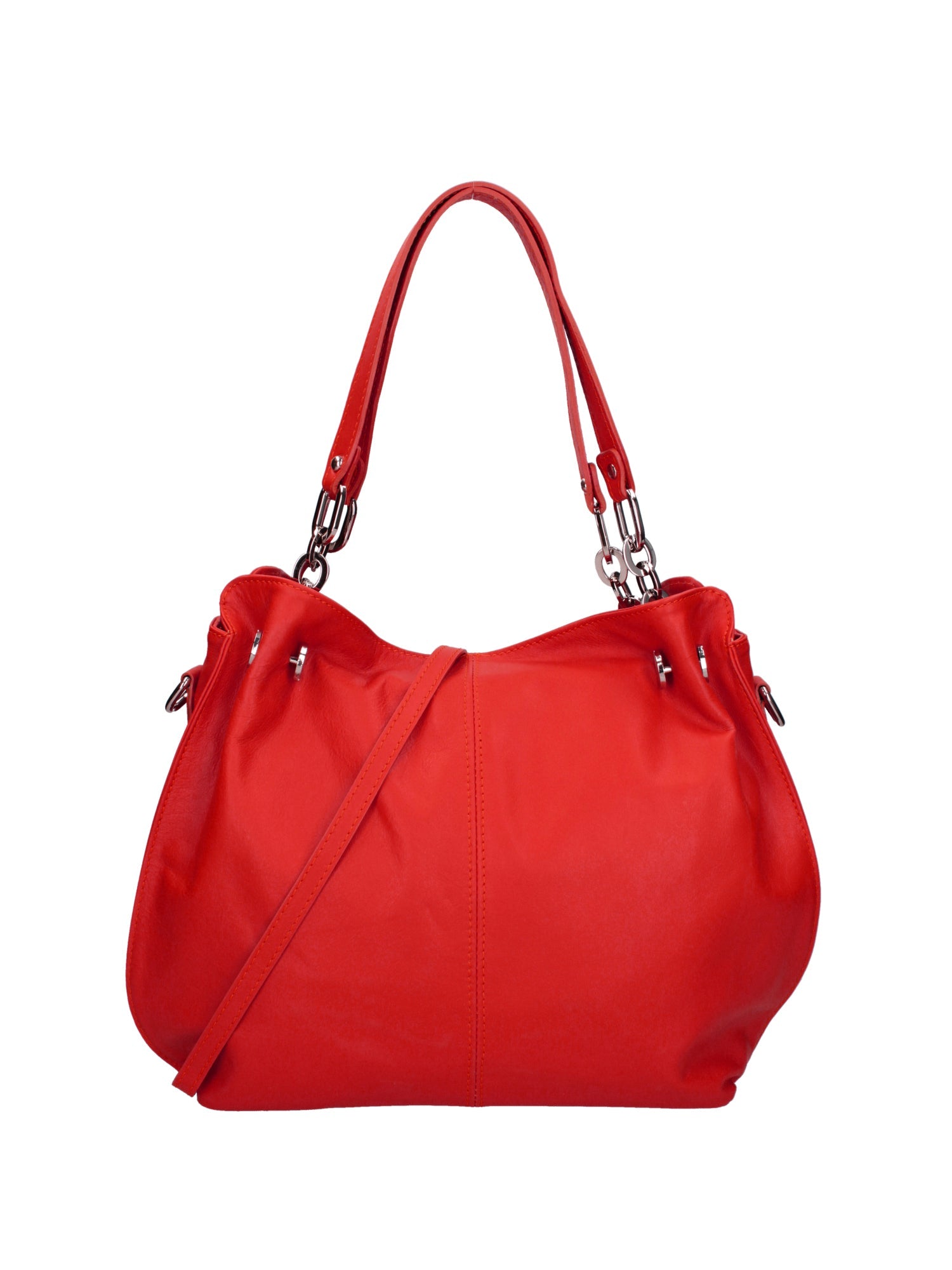 Ereba Borsa a mano da donna Made in Italy 100% pelle 3305-S58 ROSSO FUOCO Chiara Ferretti