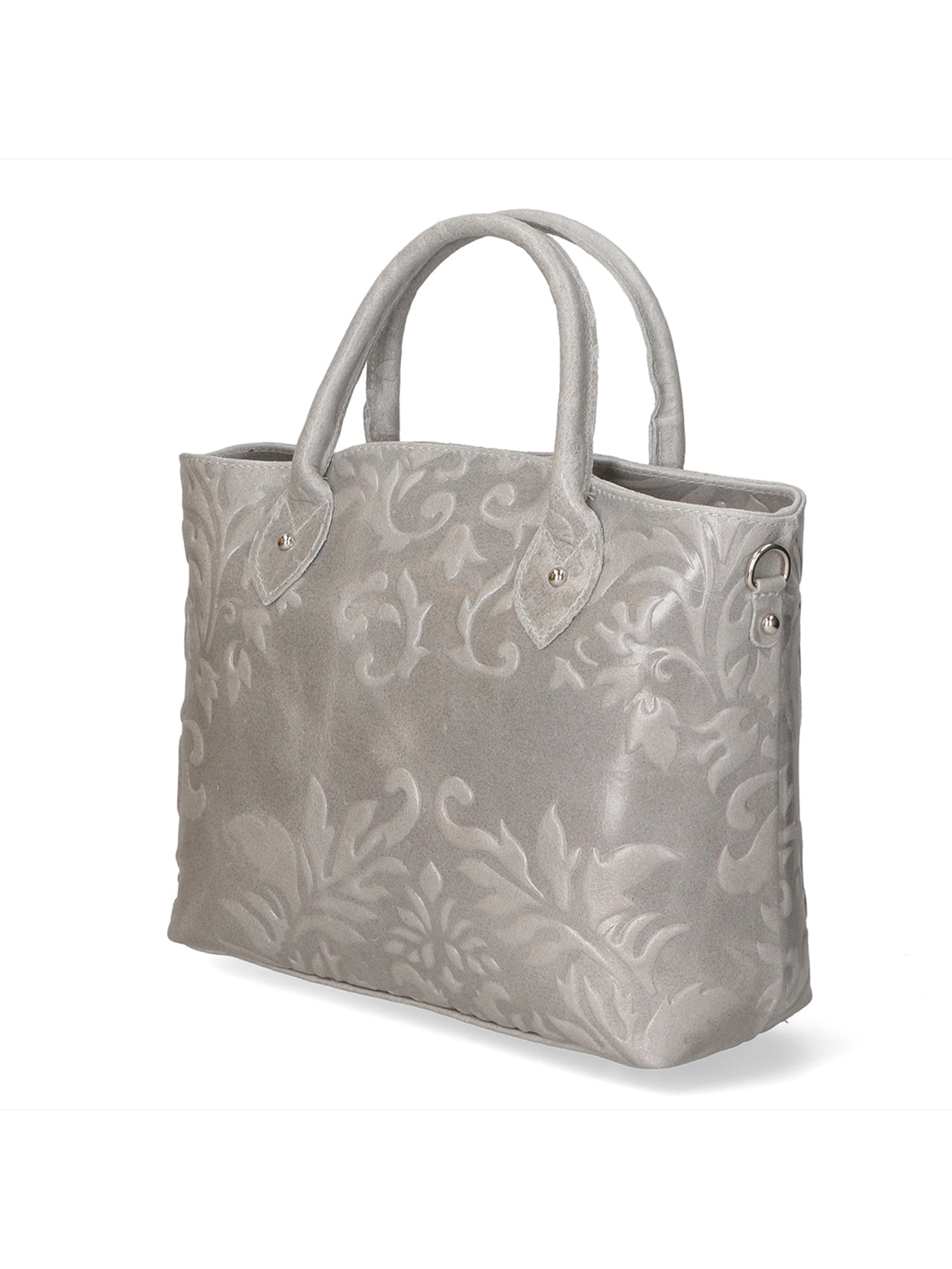 Enza Borsa a mano da donna Vera pelle 8007023FBG-020 GRIGIO CHIARO Chiara Ferretti