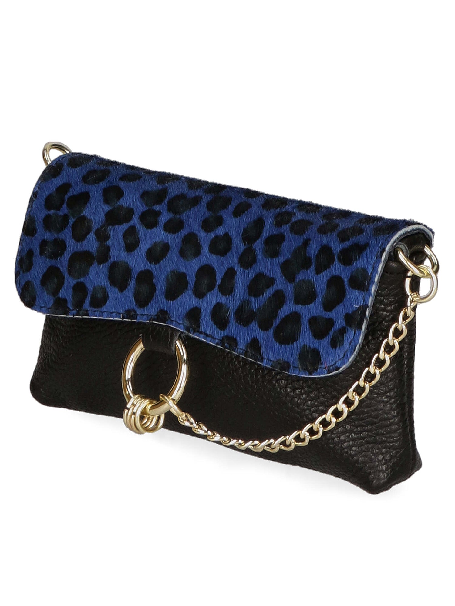Safira Borsa a mano da donna Vera pelle 04760-LEO P BLU Chiara Ferretti