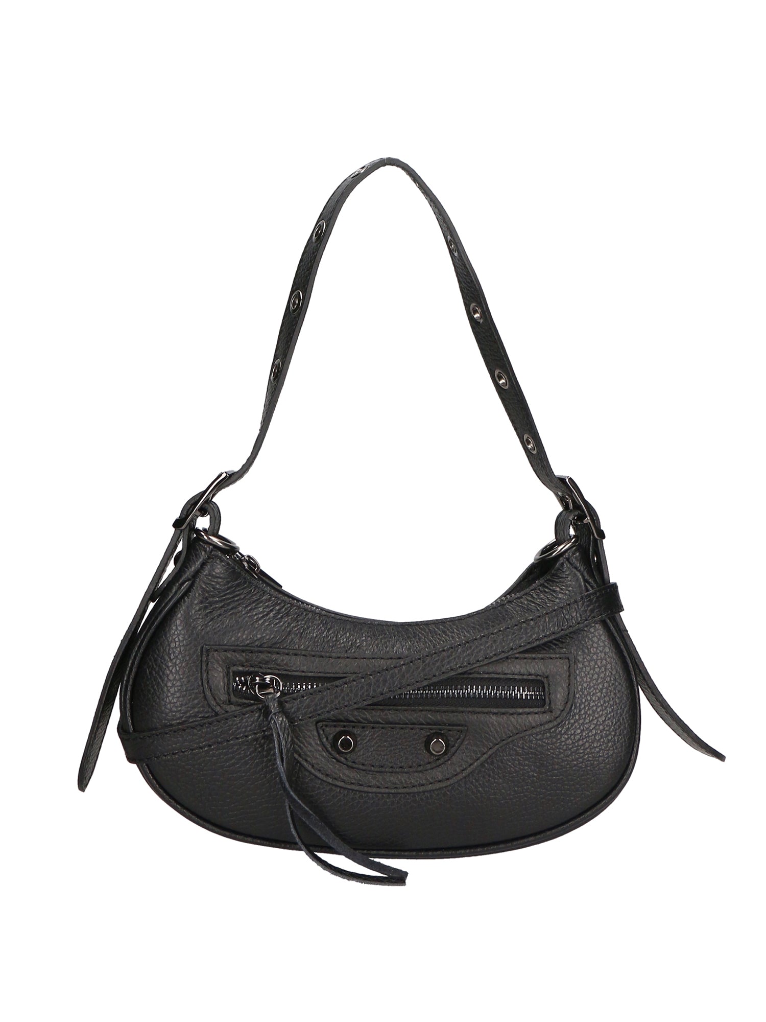 Galatea Borsa a spalla da donna Vera pelle 05708-D28 NERO BLACK Chiara Ferretti