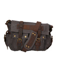 Melania Borsa a spalla unisex Canvas e vera pelle ZG3016-NERO BLACK Chiara Ferretti