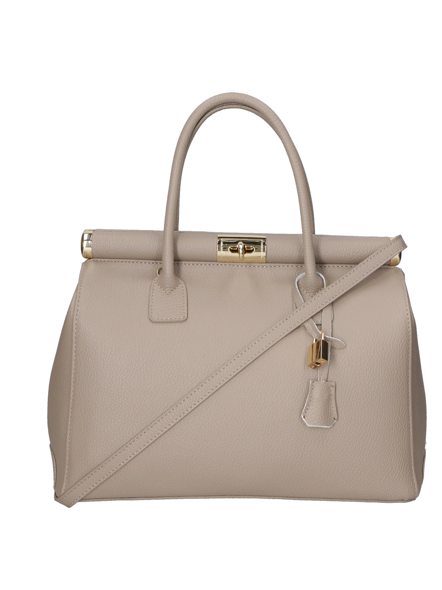 Aleria Borsa a mano da donna Vera pelle 8005-D07 TAUPE CHIARO Chiara Ferretti