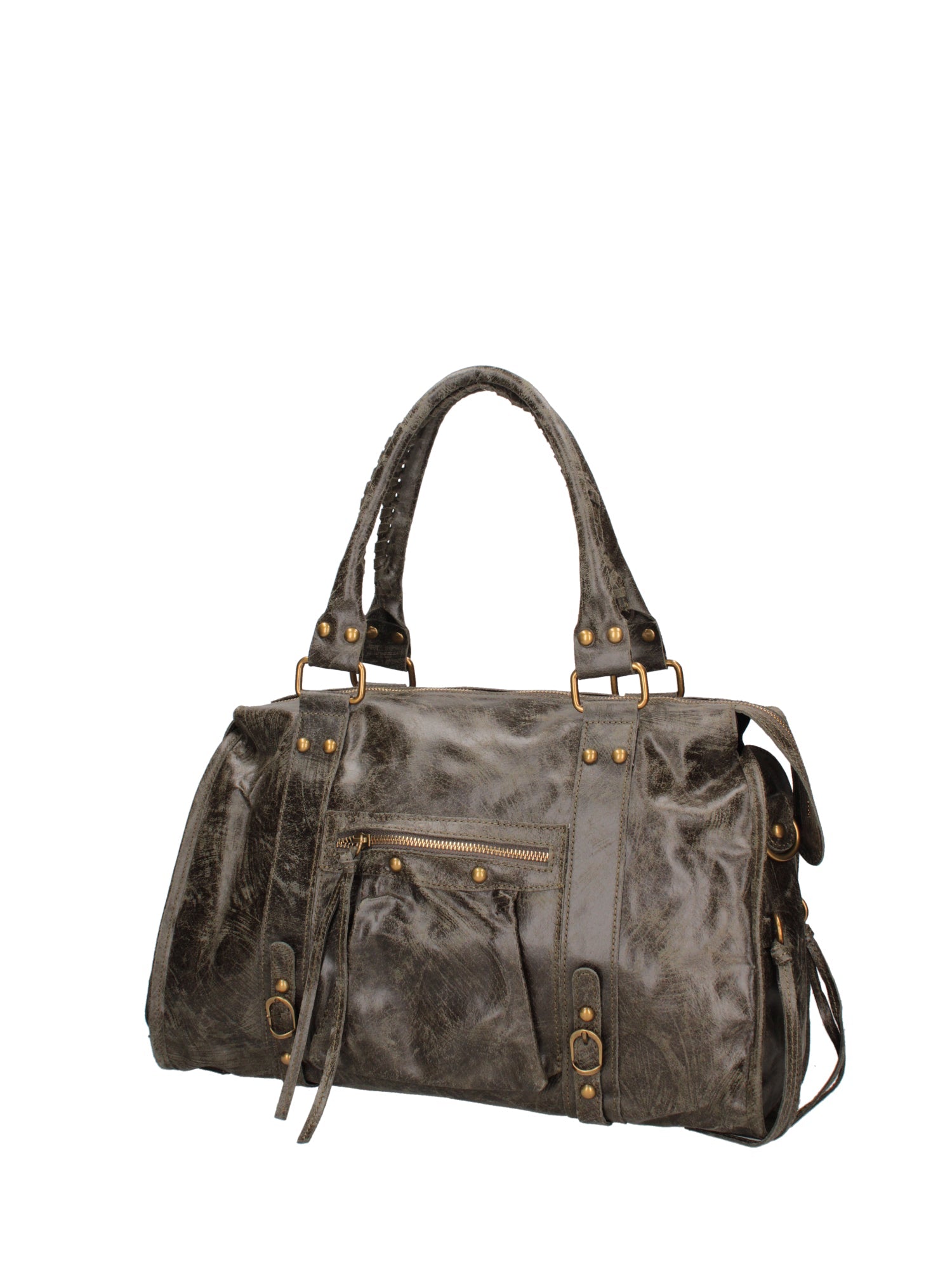 Elara Borsa a spalla da donna Vera pelle 06090-049 VERDE MILITARE SCURO Chiara Ferretti