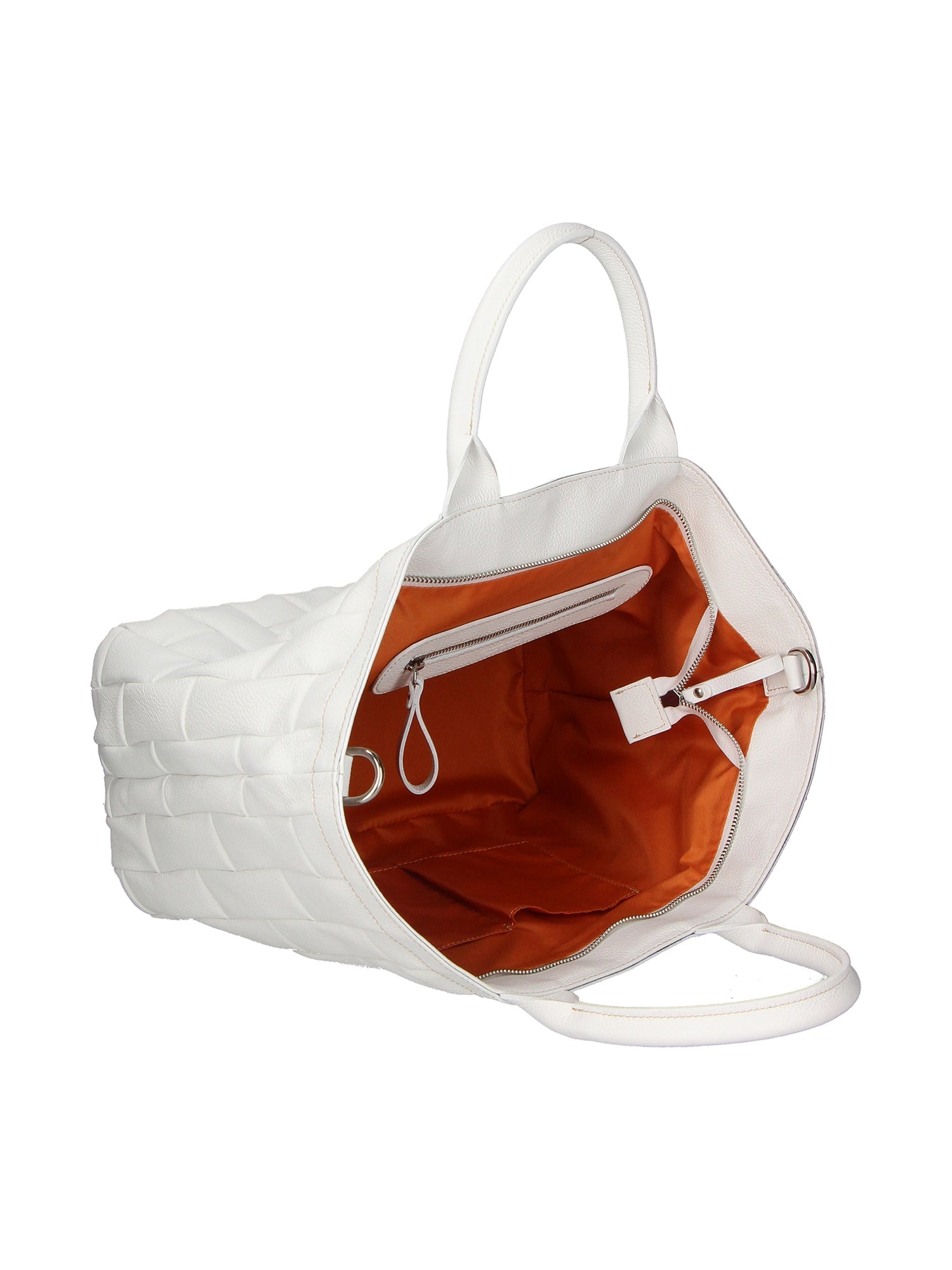 Olivia Borsa a mano da donna 100% pelle KAN 05-BIANCO Chiara Ferretti