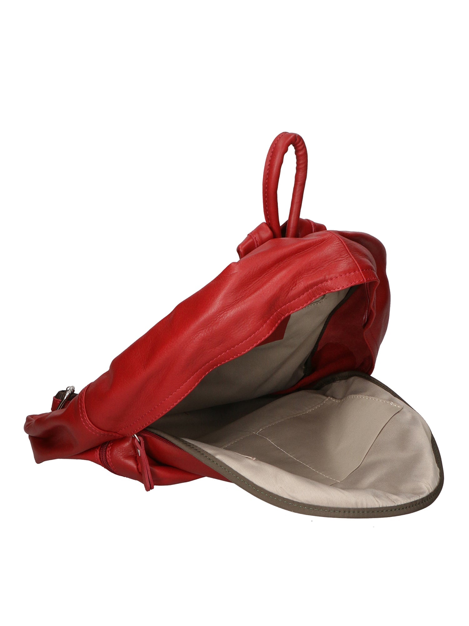 Cloe Zaino da donna in vera pelle Artigianale 6161-S10 ROSSO Chiara Ferretti