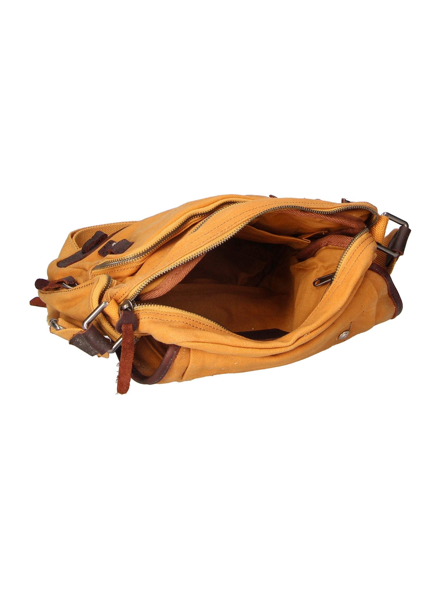Mia Unisex Schultertasche aus Canvas und Leder, modische Tasche, 24 x 32 x 11 cm