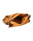 Mia Unisex Schultertasche aus Canvas und Leder, modische Tasche, 24 x 32 x 11 cm