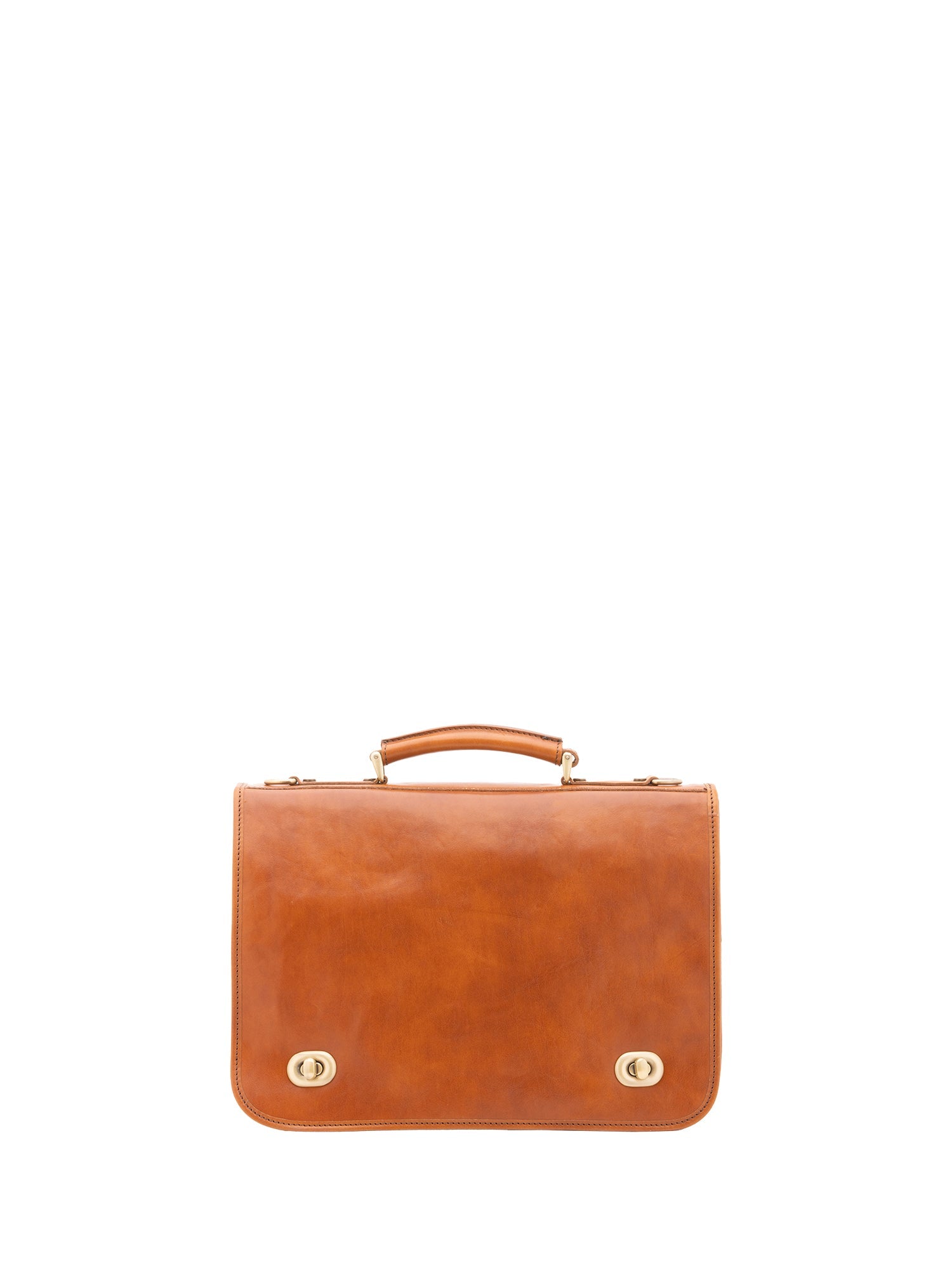 Borsa a mano unisex in vera pelle Made in Italy 4512-MIELE Alessia Firenze