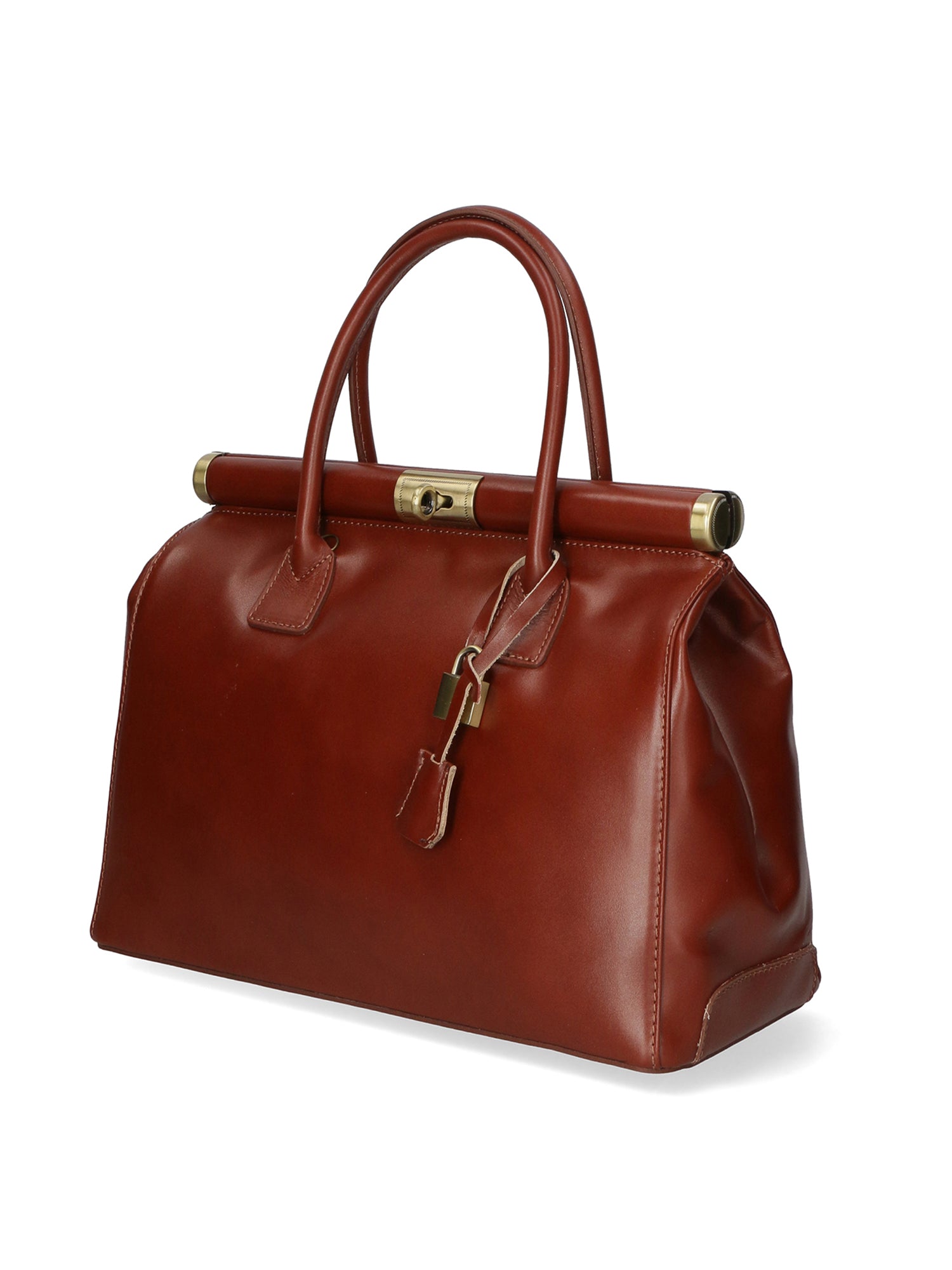Federica Borsa a mano da donna Vera pelle 9106-MARRONE BROWN Chiara Ferretti