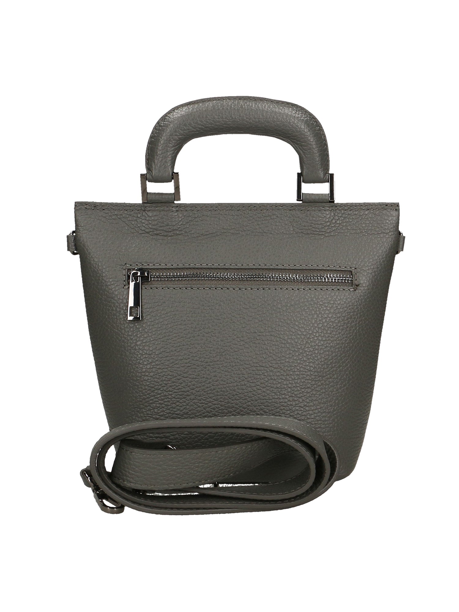 Luciana Borsa a mano da donna Vera pelle 02209-D27 GRIGIO SCURO DARK GREY Chiara Ferretti