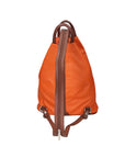 Erika Zaino da donna in vera pelle Casual 80072-ARANCIO-MARRONE Chiara Ferretti