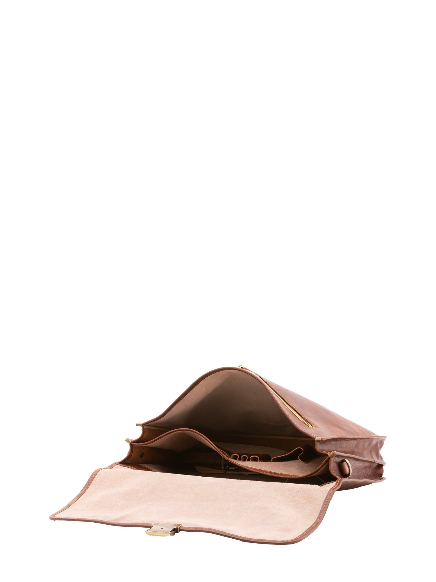 Borsa a mano unisex in vera pelle Made in Italy 4017-MARRONE Alessia Firenze
