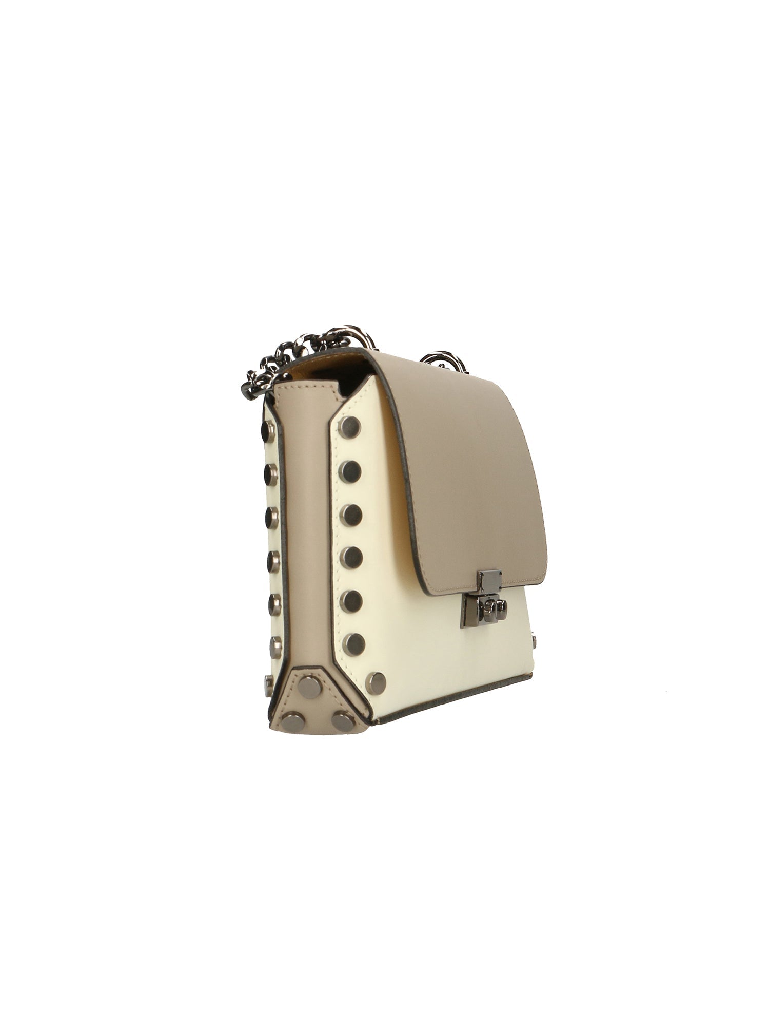 Vera pelle 8641-BEIGE+TAUPE Borsa a tracolla da donna Evanthe Pro Chiara Ferretti