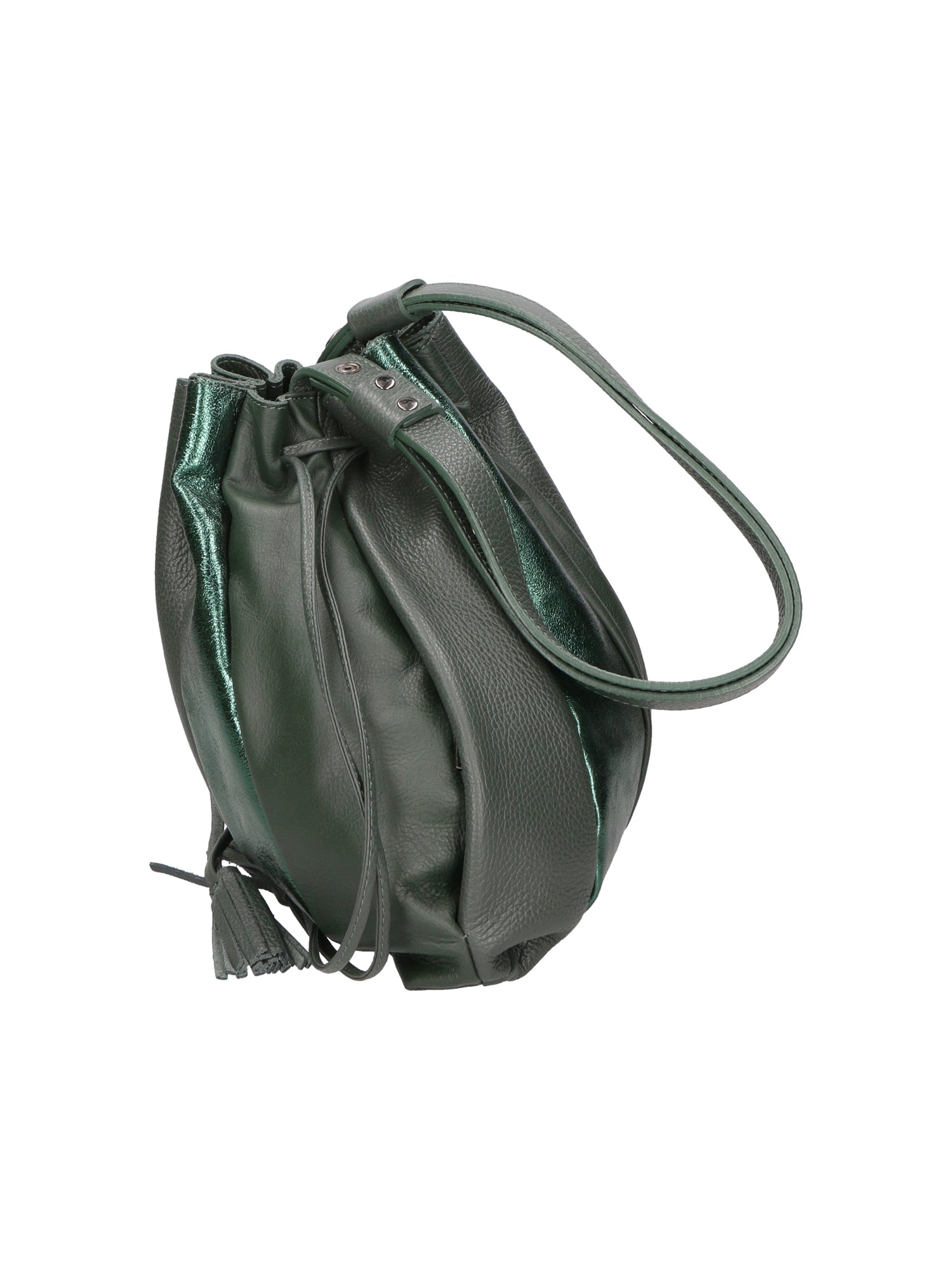 Nunzia Borsa a spalla da donna Vera pelle 576042-VERDE GREEN Chiara Ferretti
