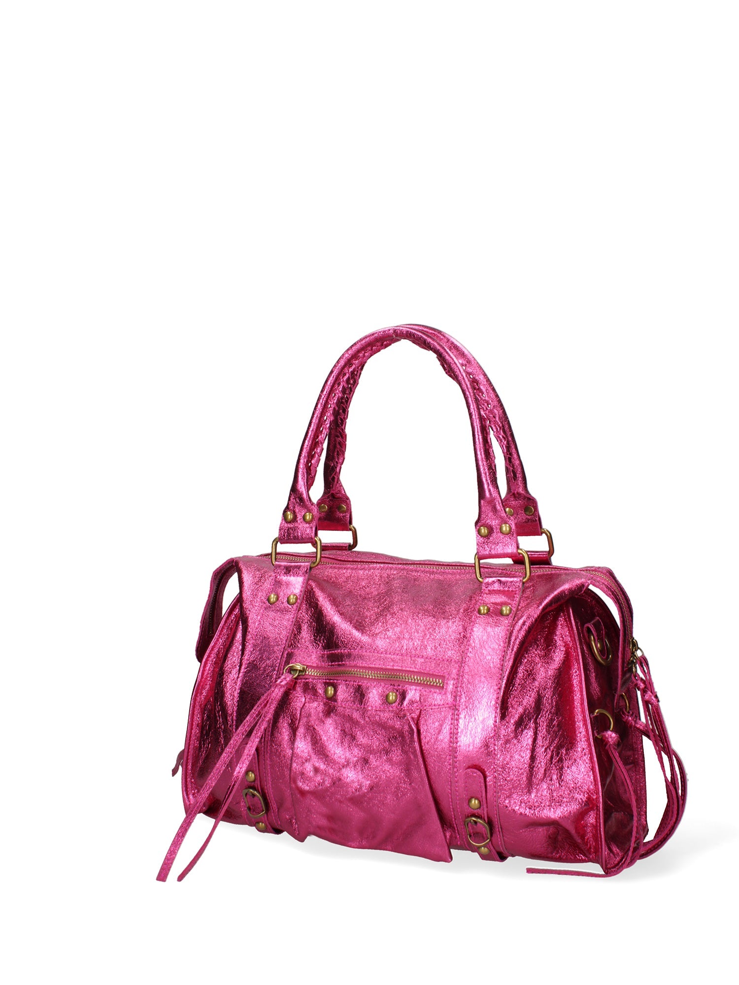 Novara Borsa a spalla da donna Vera pelle 06090 LM-L023 FUXIA Chiara Ferretti