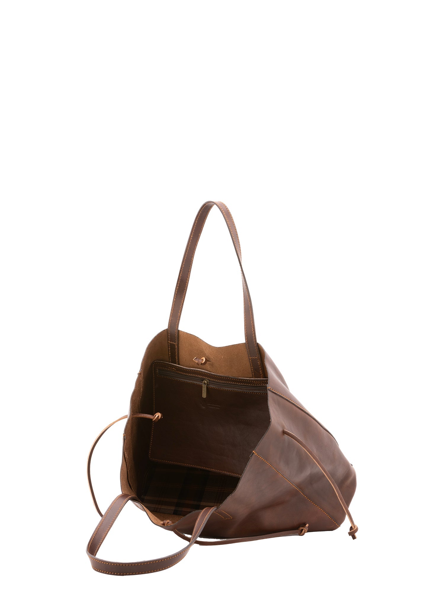 Borsa a mano unisex vera pelle Made in Italy 4611-TESTA DI MORO Alessia Firenze