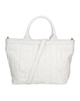 Ofelia Borsa a mano da donna Vera pelle SANEM 84-BIANCO Chiara Ferretti