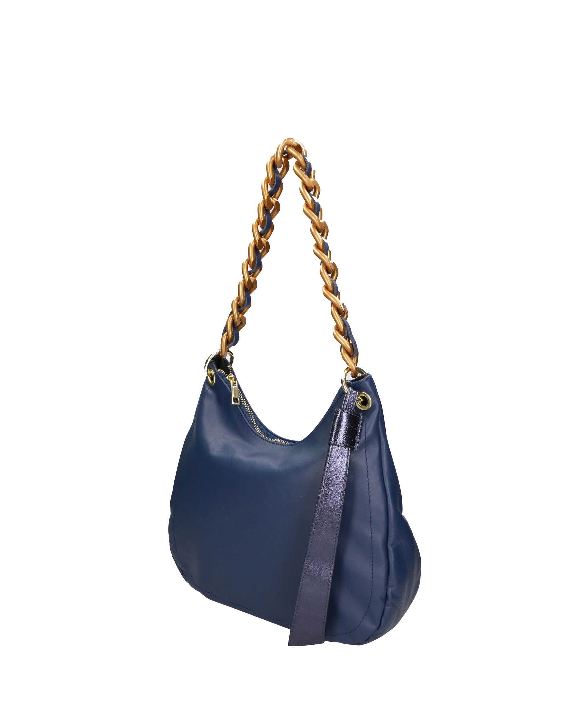 Artemisia Borsa a spalla da donna Vera pelle 05462-S24 BLU JEANS+L033 BLU Chiara Ferretti
