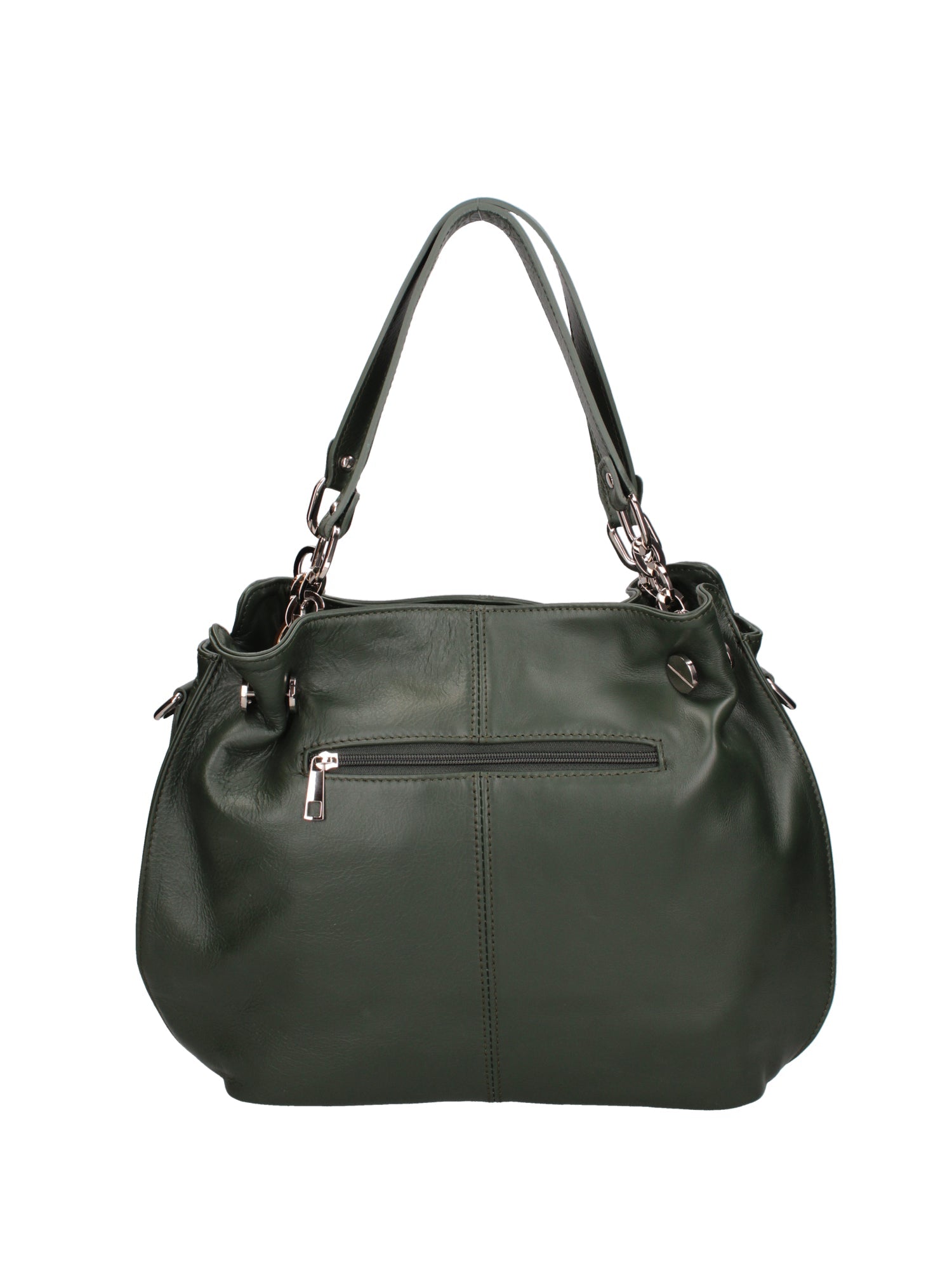 Ereba Borsa a mano da donna Made in Italy 100% pelle 3305-S14 VERDE SCURO Chiara Ferretti