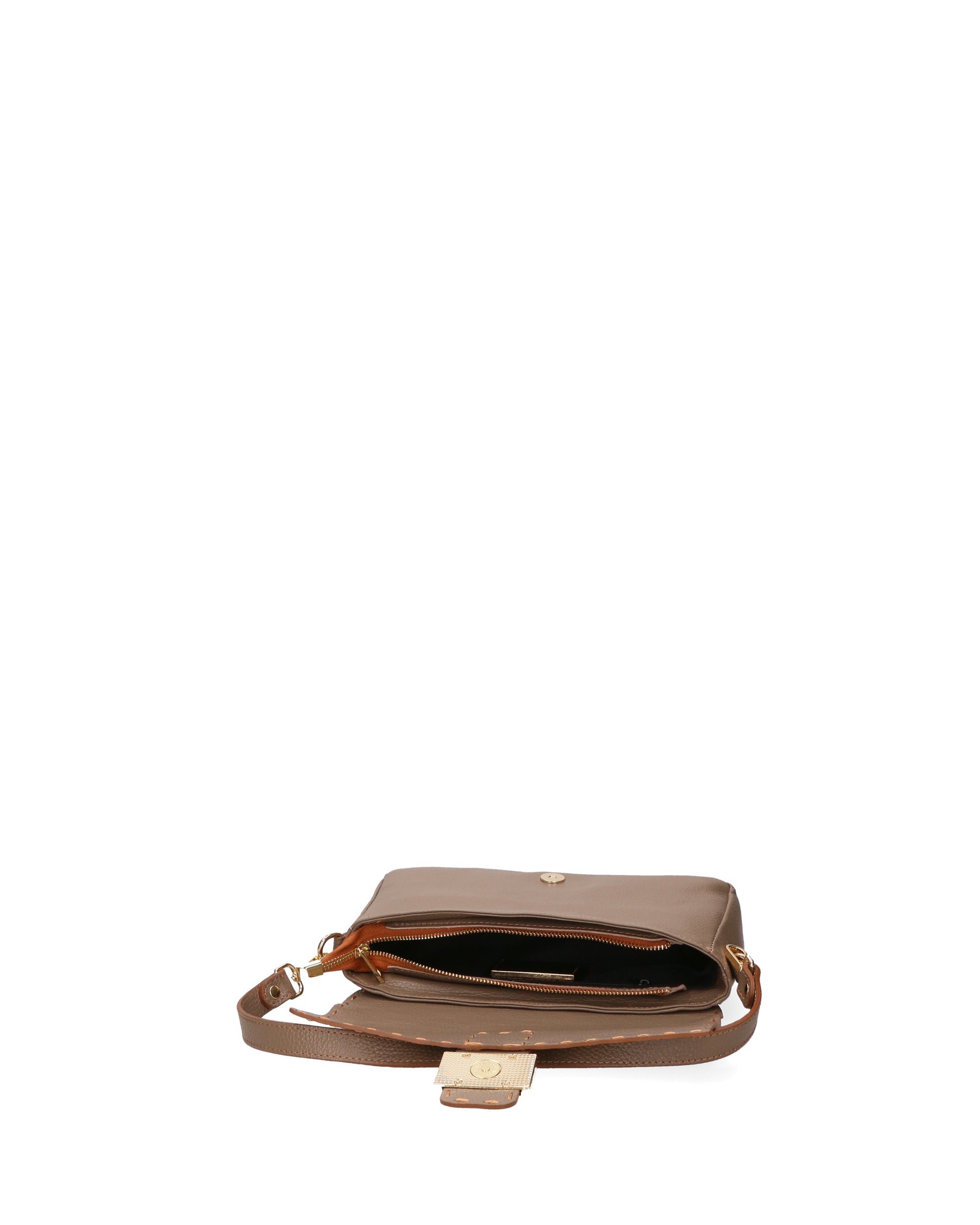 Wally Borsa a spalla da donna Vera pelle 06869-D40 TAUPE Chiara Ferretti