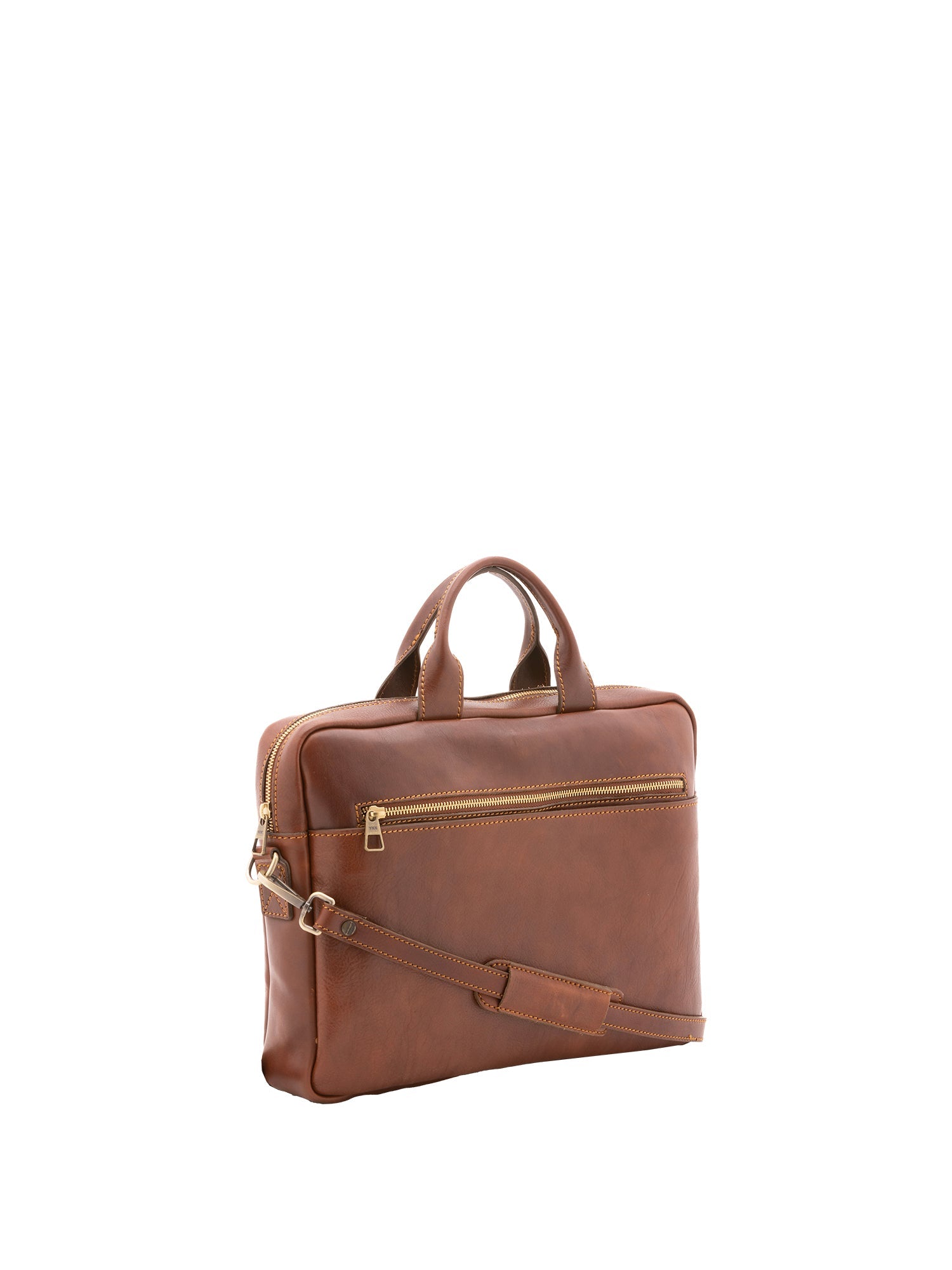 Borsa a mano unisex in vera pelle Made in Italy 4317-MARRONE Alessia Firenze