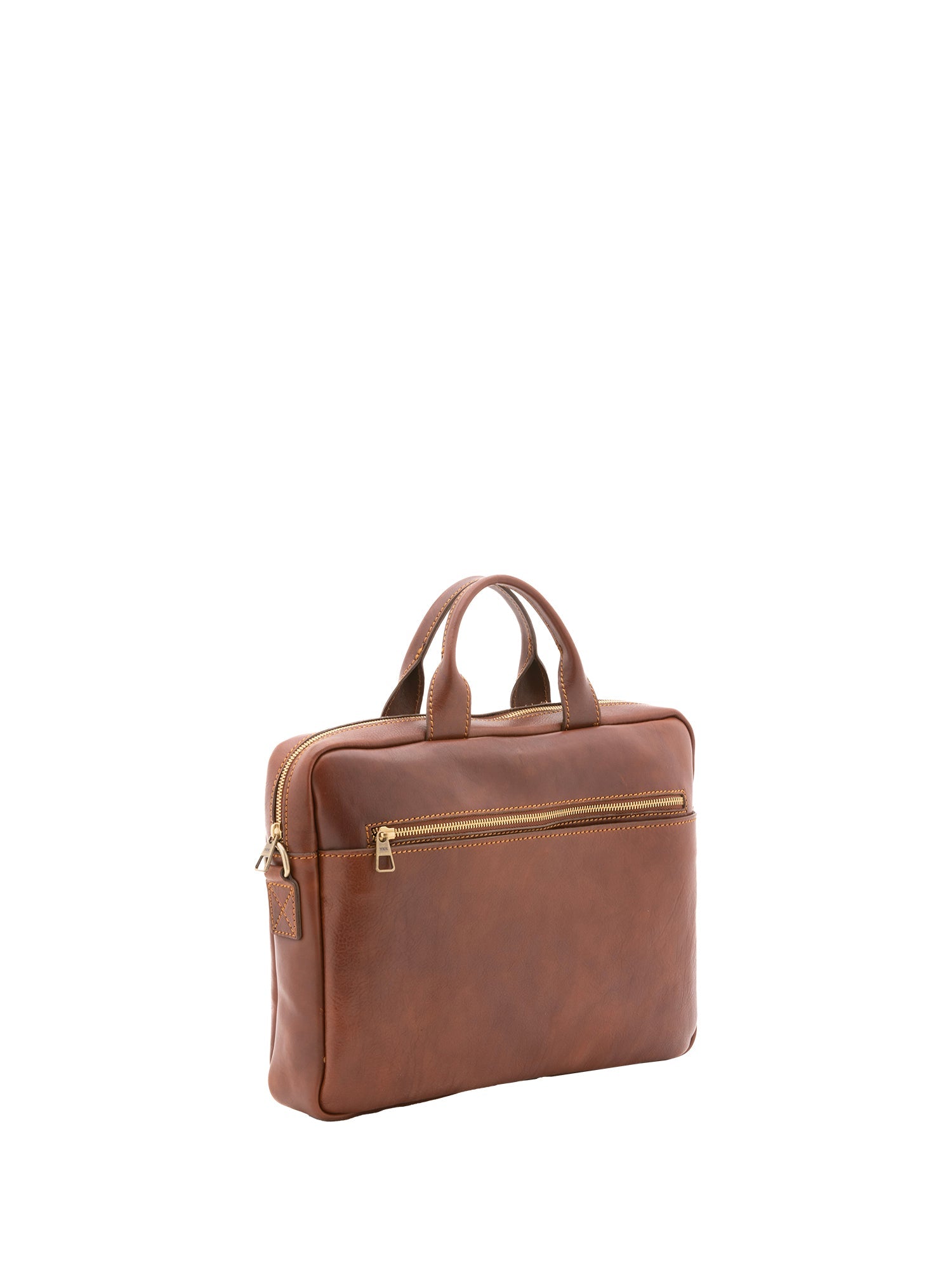 Borsa a mano unisex in vera pelle Made in Italy 4317-MARRONE Alessia Firenze