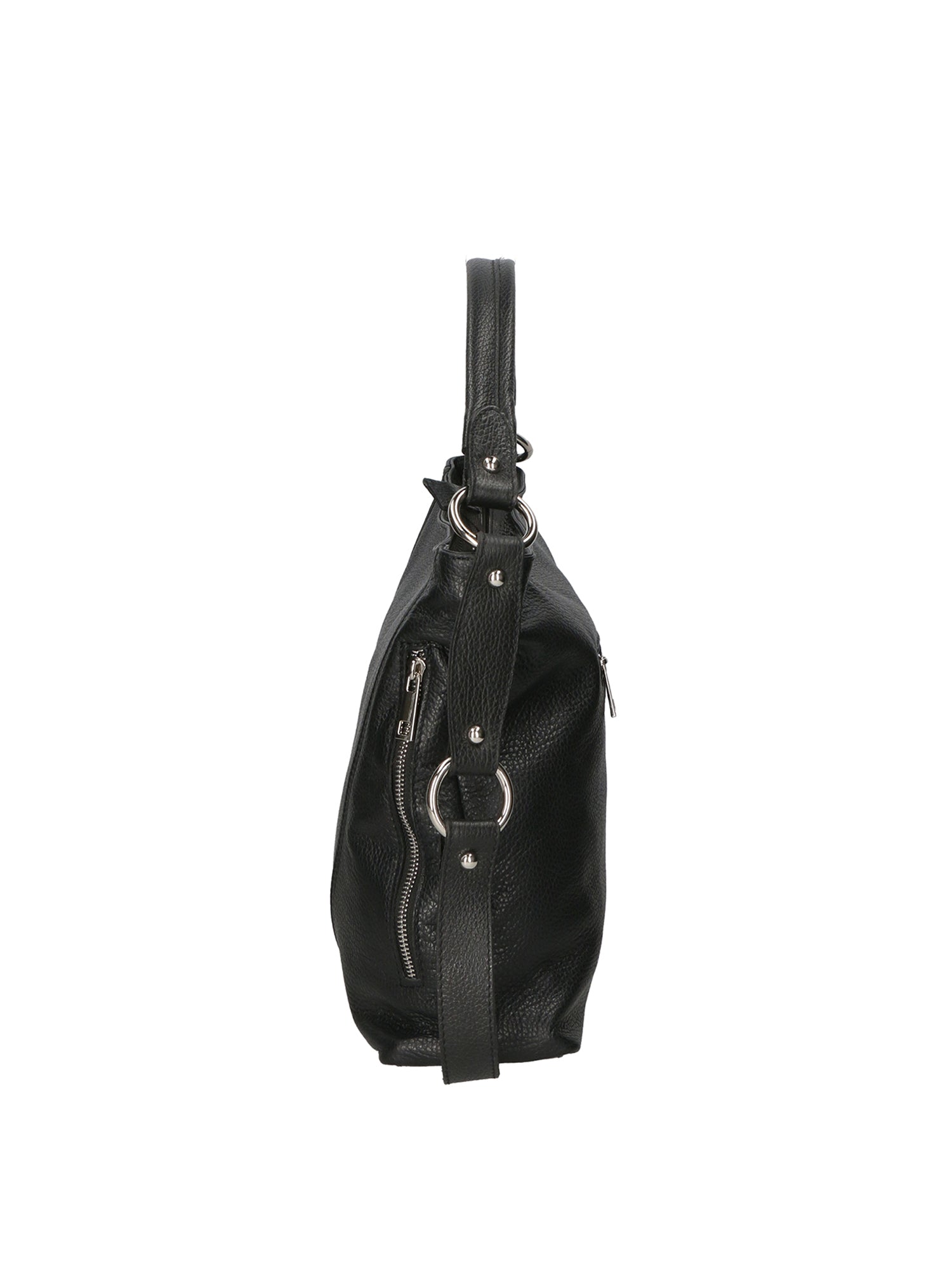 Emily Borsa a spalla da donna Vera pelle 80064-D28 NERO BLACK Chiara Ferretti