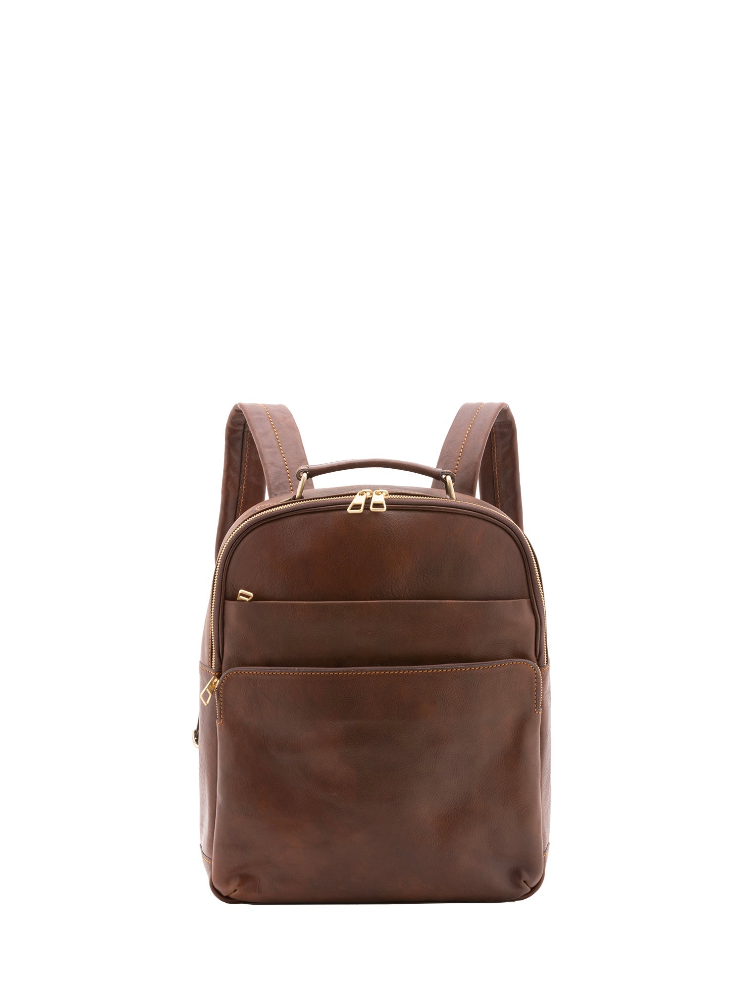 Zaino unisex in vera pelle Made in Italy 100% cotone 4048-TESTA DI MORO Alessia Firenze
