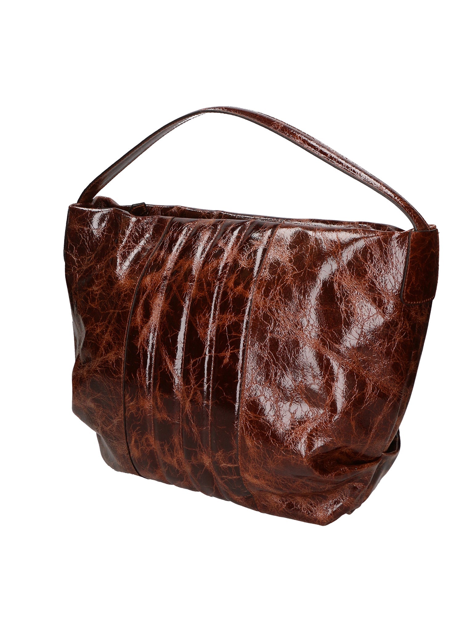 Vanda Damen-Schultertasche aus echtem Leder, hergestellt in Italien, 30 x 40 x 5 cm
