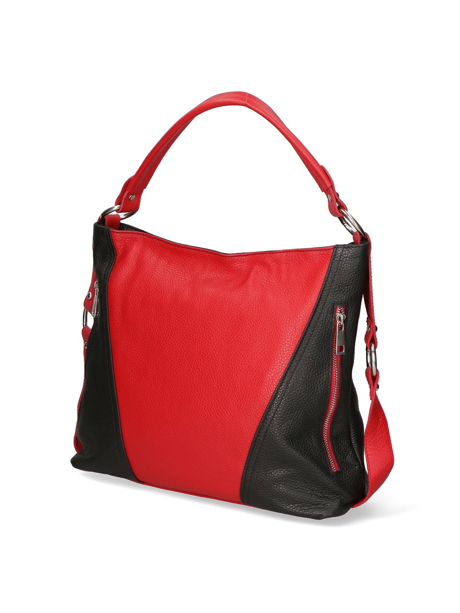 Emily Borsa a spalla da donna Vera pelle 80064-D10 ROSSO D28 NERO Chiara Ferretti