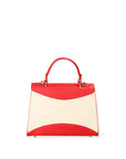 Auriga Chic Borsa a mano da donna Vera pelle 8924-BEIGE+ROSSO Chiara Ferretti