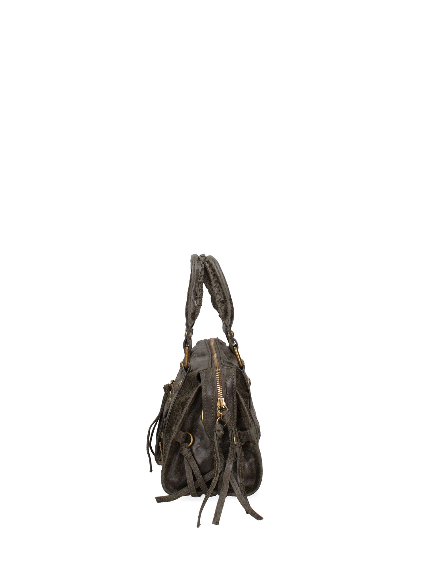 Erisia Borsa a spalla da donna Vera pelle 06091-049 VERDE MILITARE SCURO Chiara Ferretti