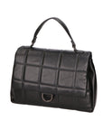 Purple Women's Handbag in Genuine Leather Made in Italy 17x28x7 cm