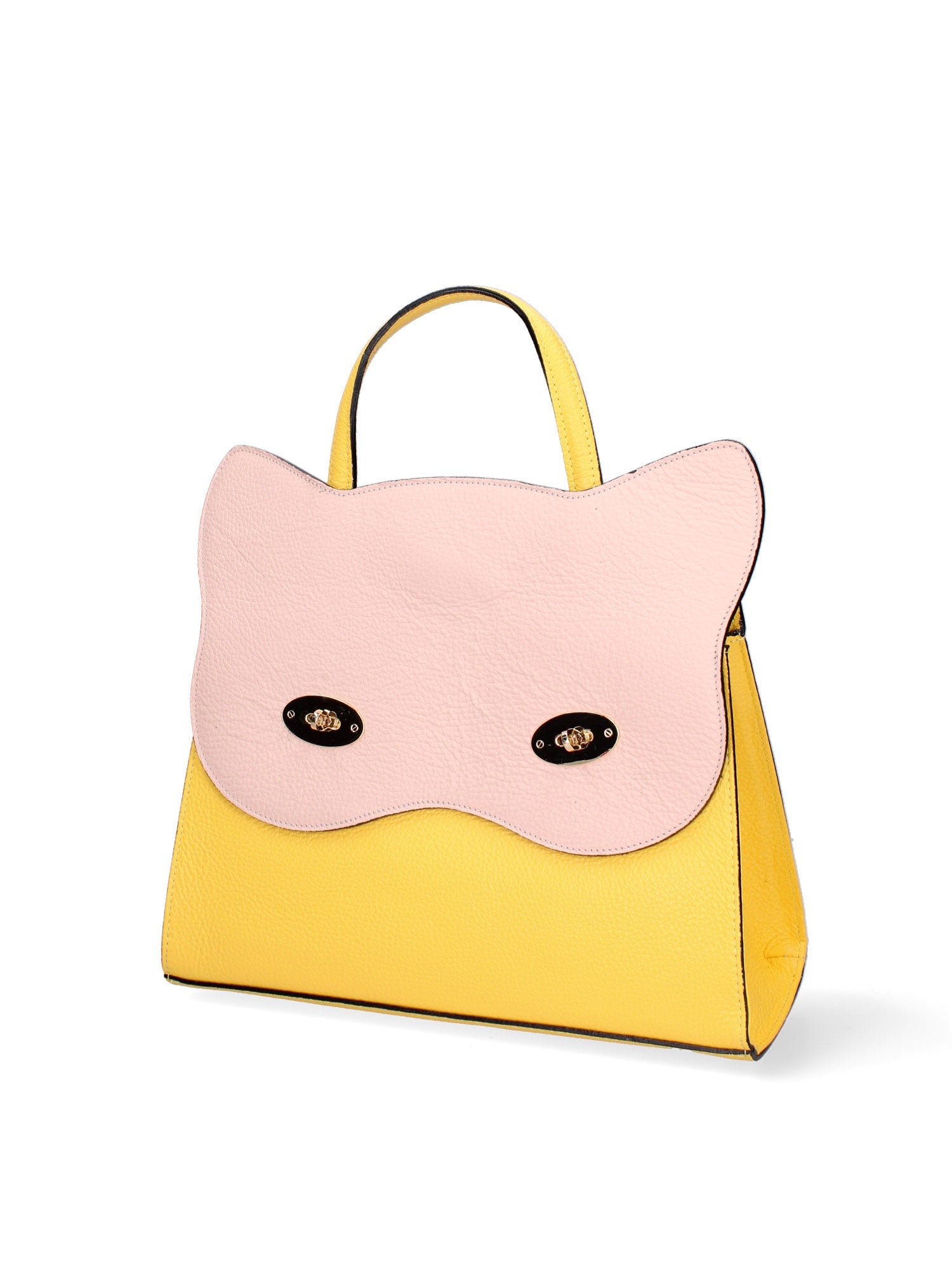 Arancia Borsa a mano da donna 100% pelle 8969-GIALLO+ROSA Chiara Ferretti