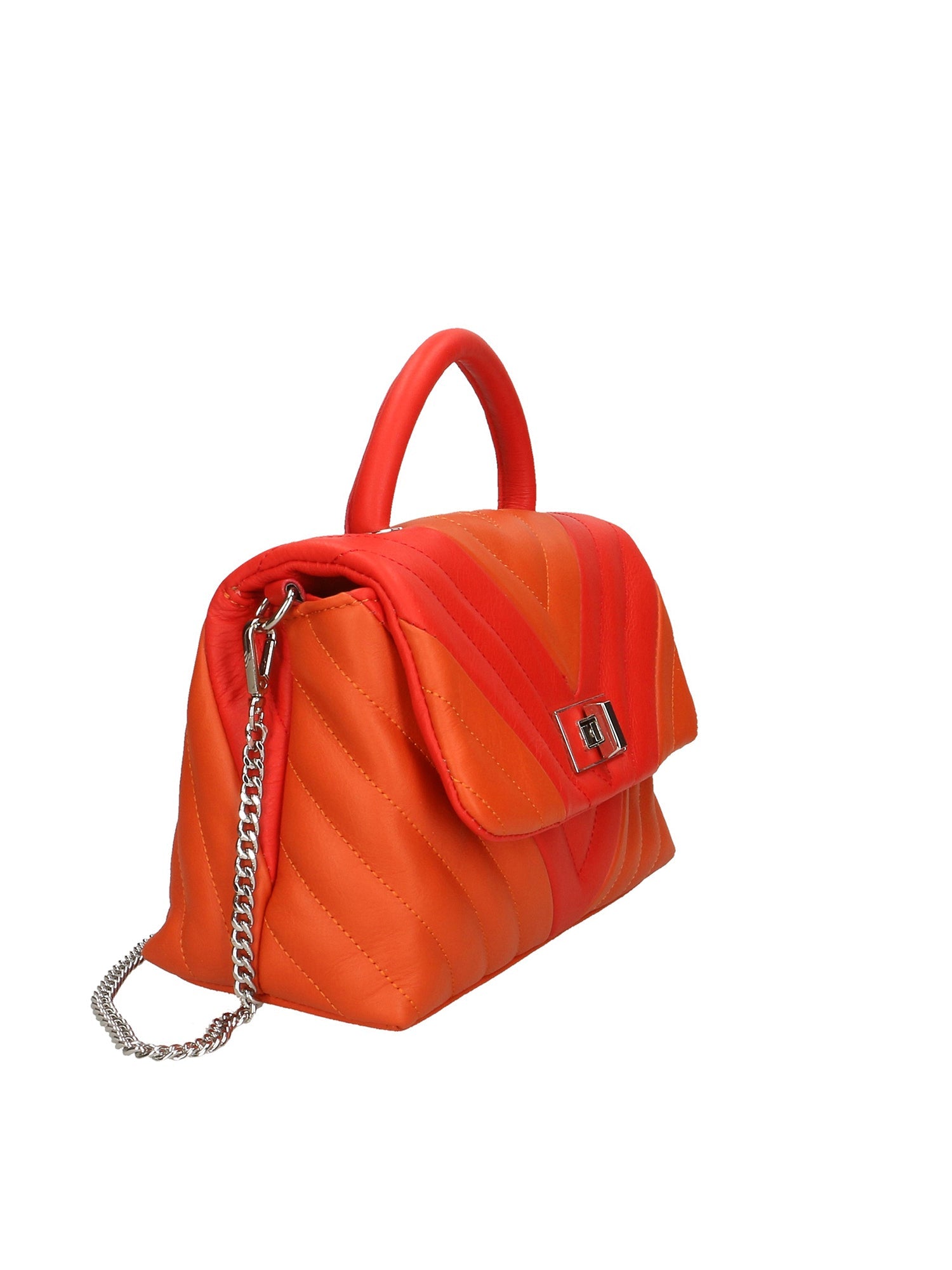 Ramona Borsa a mano da donna Vera pelle 192280-ARANCIO + CORALLO Chiara Ferretti