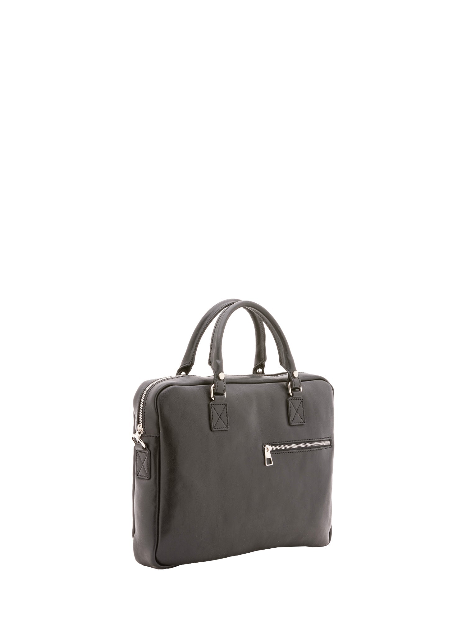 Borsa a mano unisex in vera pelle Made in Italy 4318-NERO Alessia Firenze