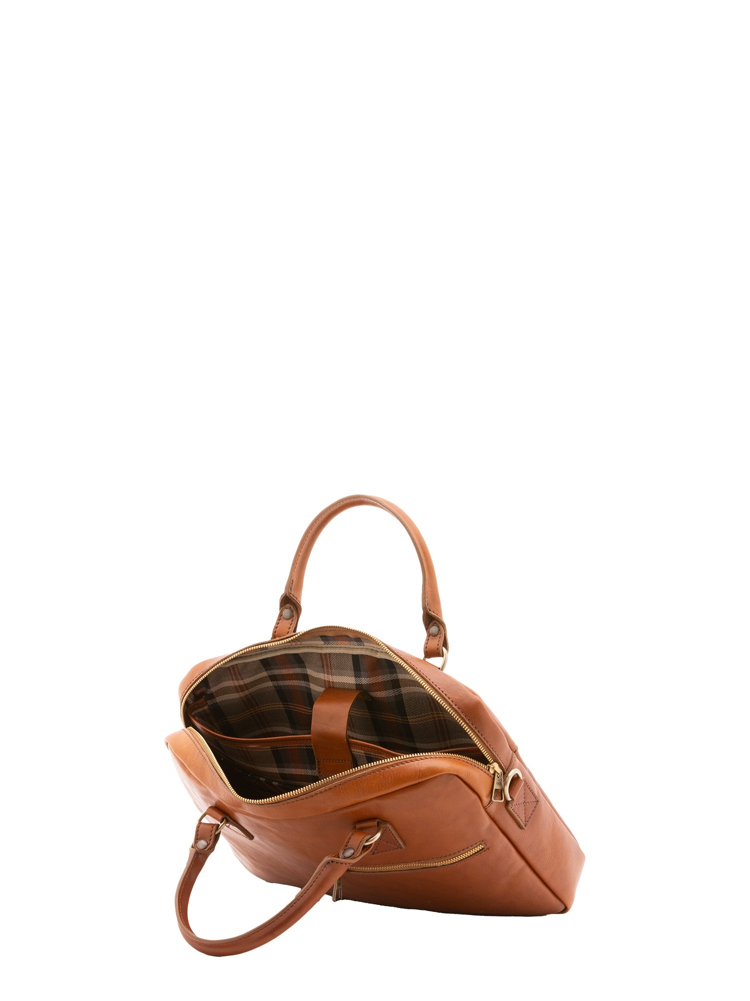 Borsa a mano unisex in vera pelle Made in Italy 4318-MIELE Alessia Firenze