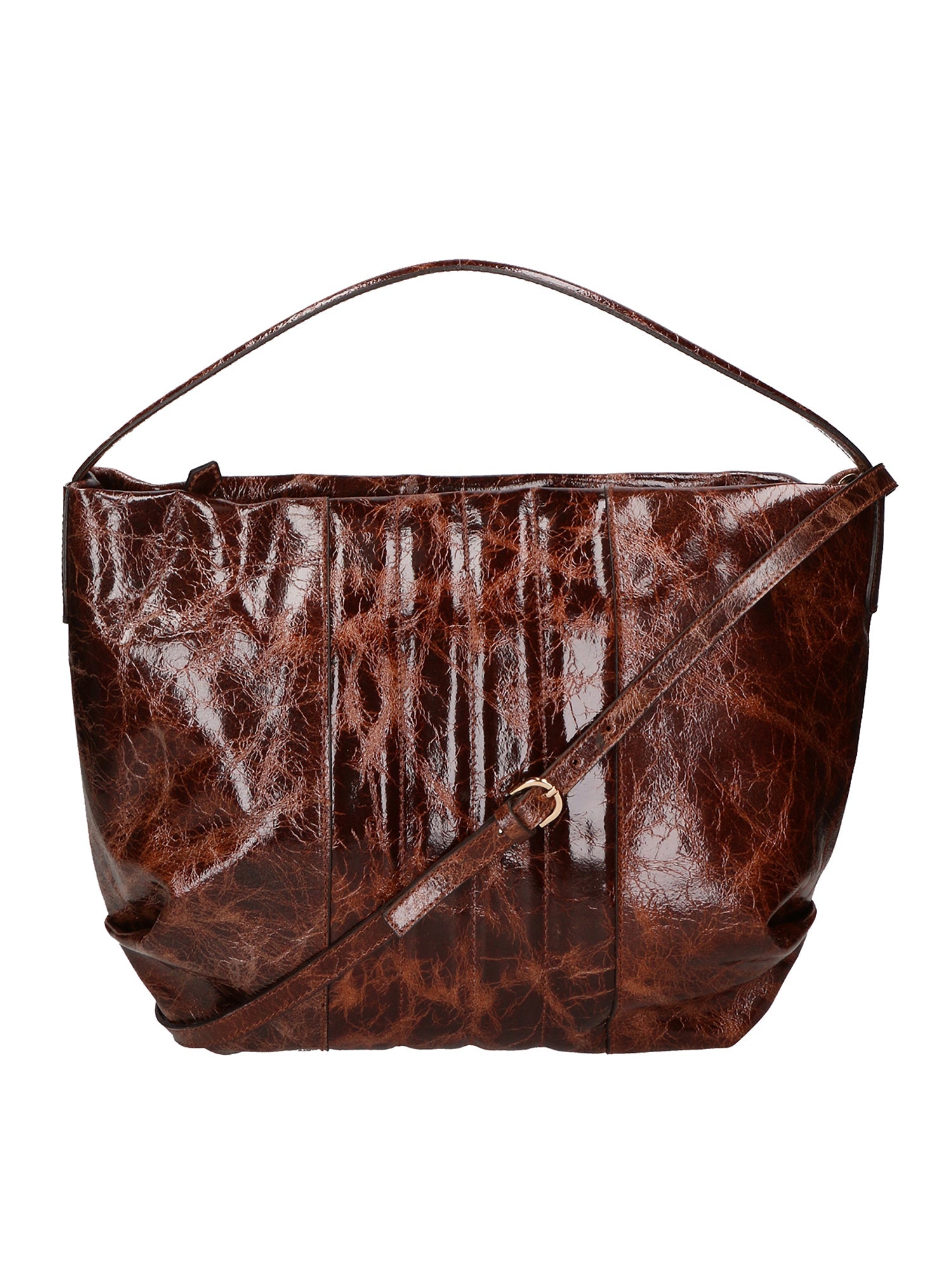 Vanda Damen-Schultertasche aus echtem Leder, hergestellt in Italien, 30 x 40 x 5 cm