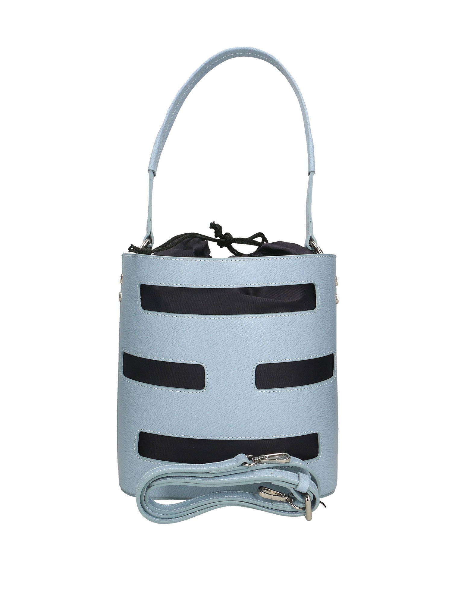Elios Borsa a secchiello da donna Vera pelle 693960-CIELO+NERO Chiara Ferretti