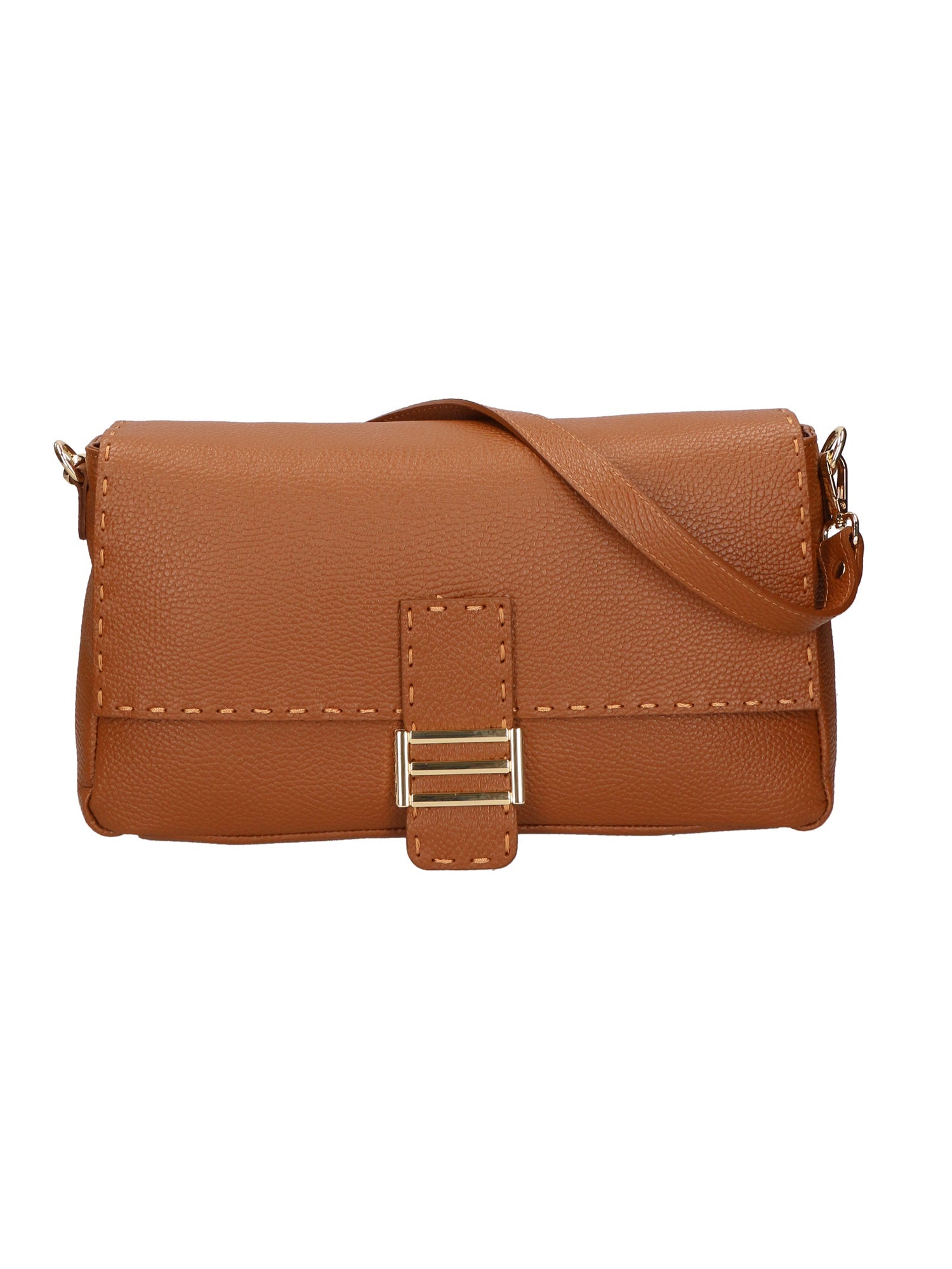 Walda Damen-Schultertasche aus echtem Leder, hergestellt in Italien, 34 x 17,5 x 10 cm
