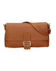 Walda Damen-Schultertasche aus echtem Leder, hergestellt in Italien, 34 x 17,5 x 10 cm