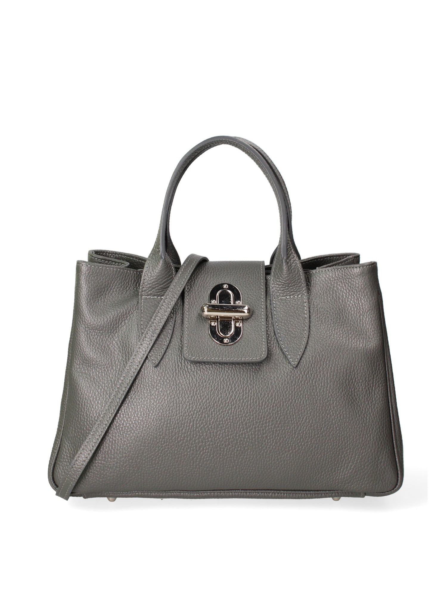 Ascoli Borsa a mano da donna Pelle stampata cocco 7718-D27 CENERE Chiara Ferretti