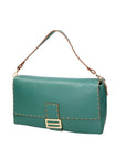Walda Damen-Schultertasche aus echtem Leder, hergestellt in Italien, 34 x 17,5 x 10 cm