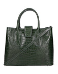 Letizia Borsa a mano da donna Pelle stampata croco 06542-VERDE SCURO Chiara Ferretti