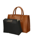 Lodovica Damenhandtasche aus echtem Leder, hergestellt in Italien, 22 x 32 x 13 cm