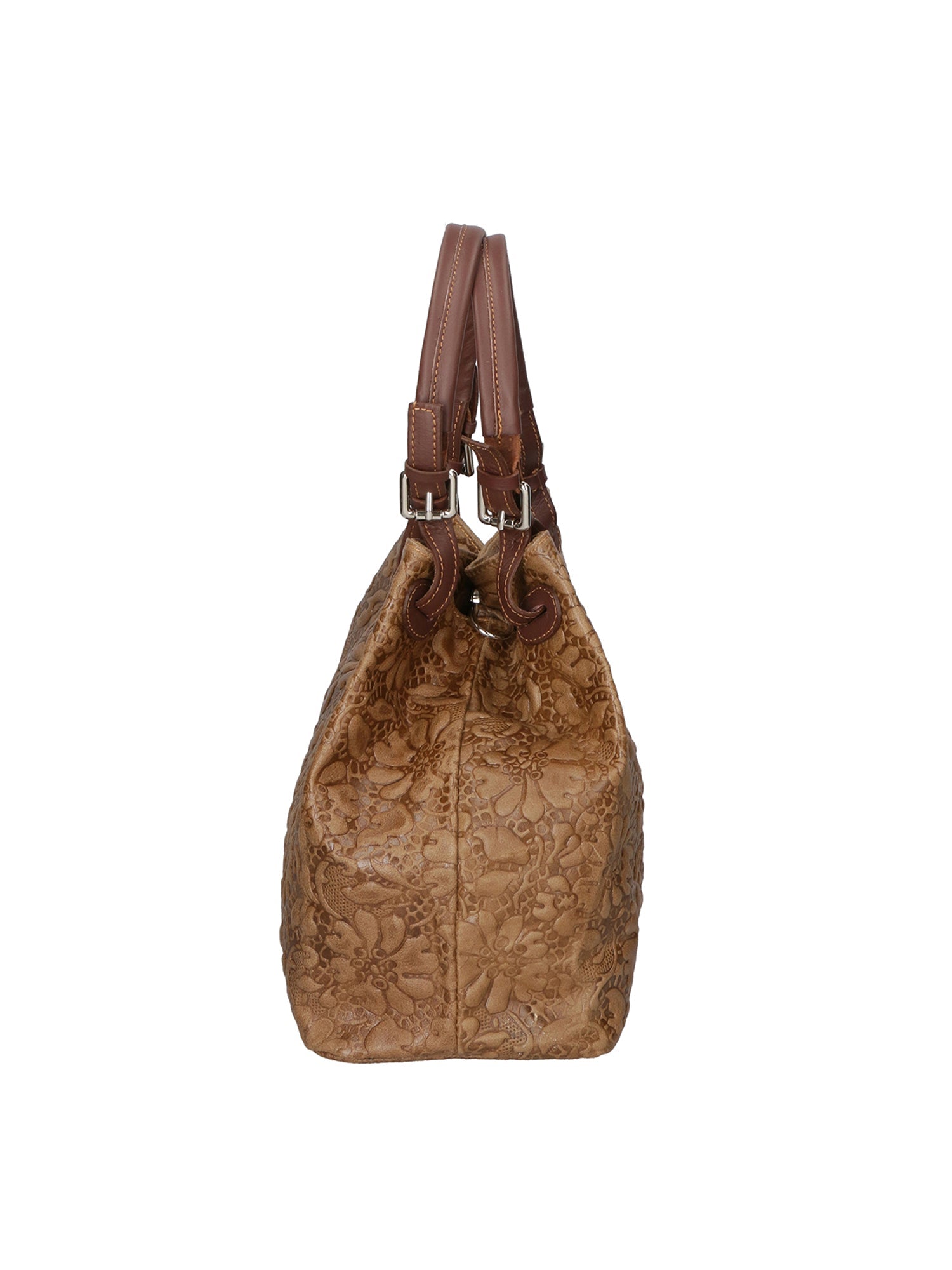 Elenia Borsa a mano da donna Vera pelle 80049-009 TAUPE SCURO Chiara Ferretti