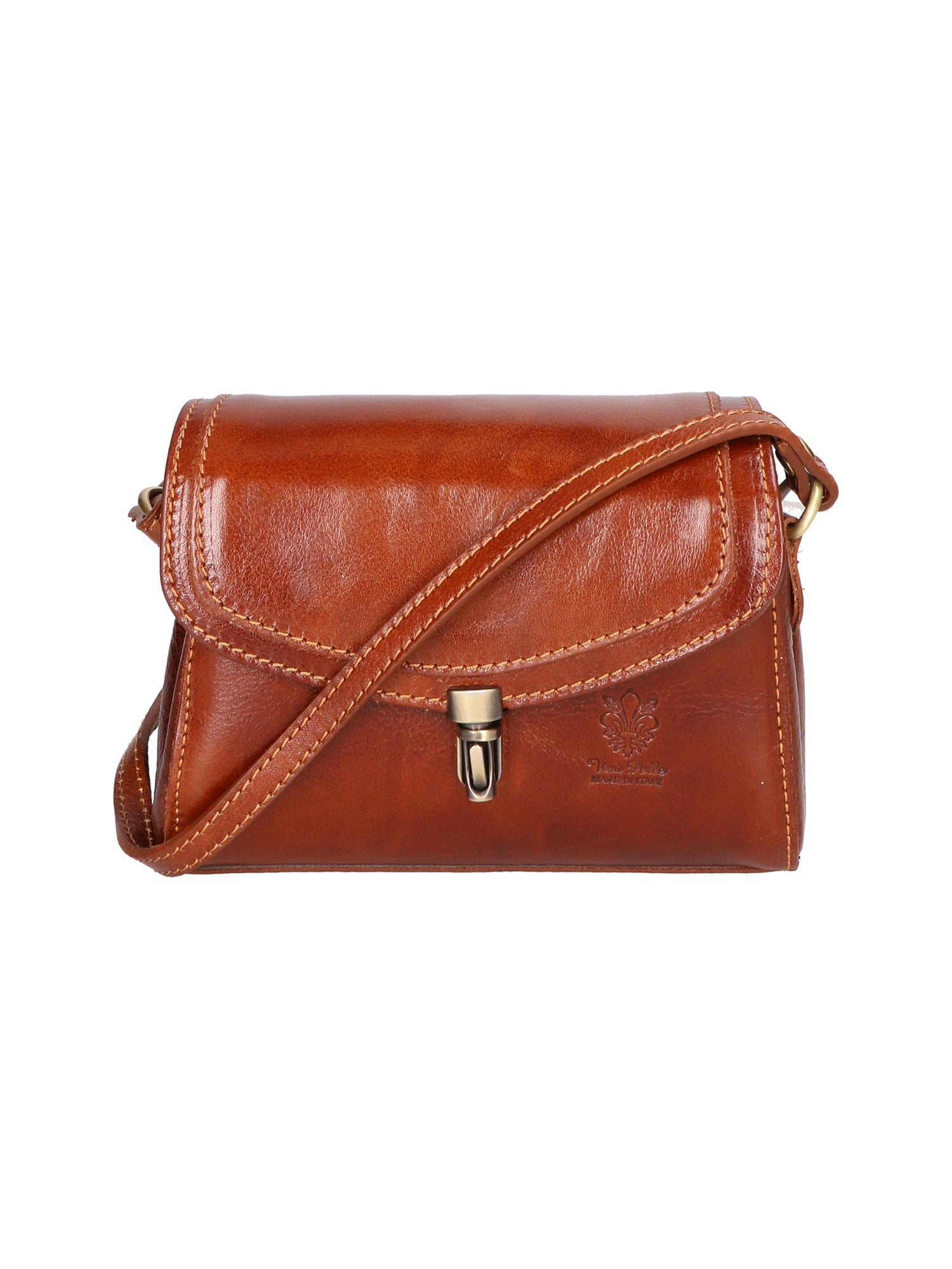 Faye Damen-Schultertasche aus echtem Leder, hergestellt in Italien, 18 x 13 x 5 cm