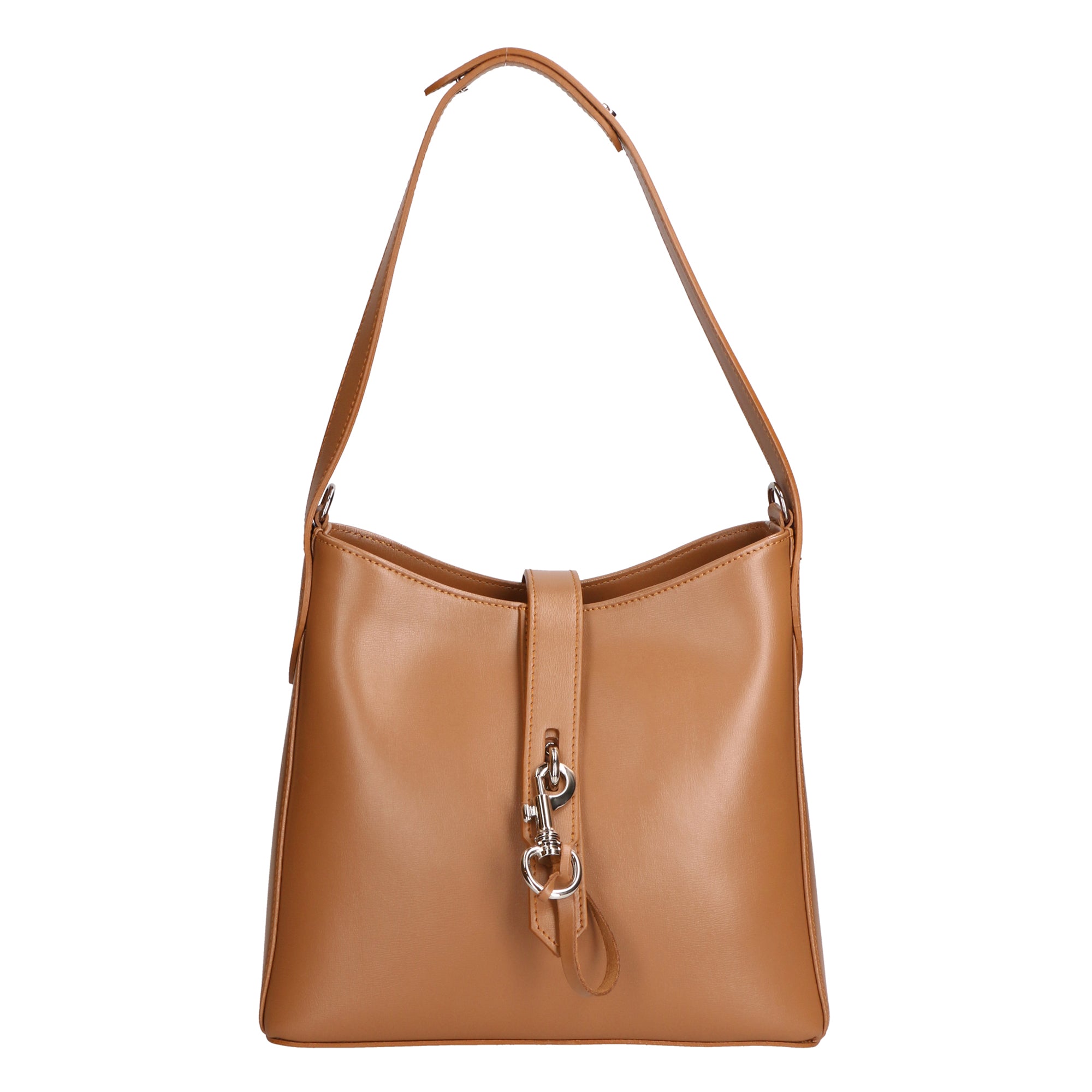 Imma Borsa a spalla da donna 100% pelle 05917-B44 CAMEL Chiara Ferretti