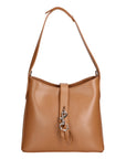 Imma Borsa a spalla da donna 100% pelle 05917-B44 CAMEL Chiara Ferretti